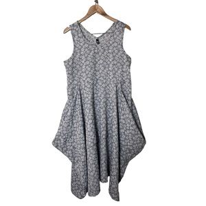 Dress to Kill by Jane Mohr Tiered Dress White Grey Floral One Size